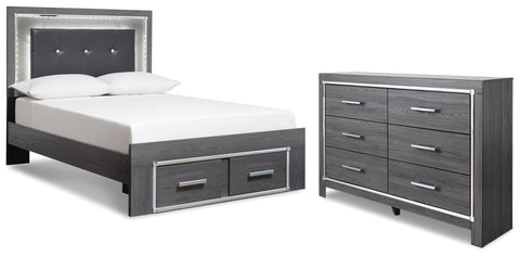 Lodanna Panel Storage Bed and Dresser