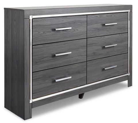 Lodanna Panel Bed with 2 Storage Drawers with Dresser