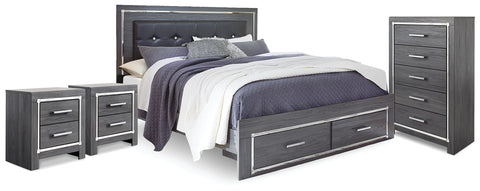 Lodanna Storage Bed, Chest and 2 Nightstands