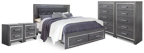 Lodanna Storage Bed, 2 Chests and 2 Nightstands