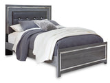Lodanna Upholstered Panel Bed, Dresser and Mirror