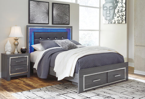 Lodanna Panel Bed with 2 Storage Drawers with Dresser