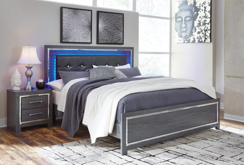Lodanna Upholstered Panel Bed, Dresser and Nightstand