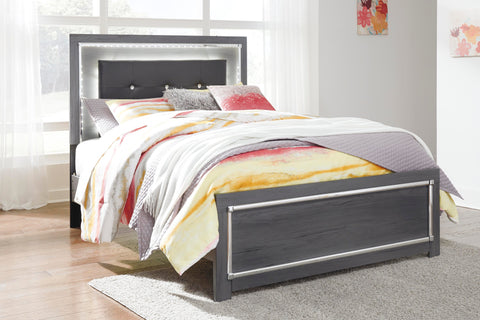 Lodanna Panel Bed with Mirrored Dresser and Nightstand
