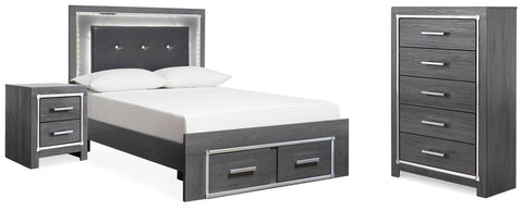 Lodanna Storage Bed, Chest and Nightstand