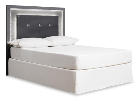 Lodanna Upholstered Panel Headboard with Mirrored Dresser, Chest and 2 Nightstands
