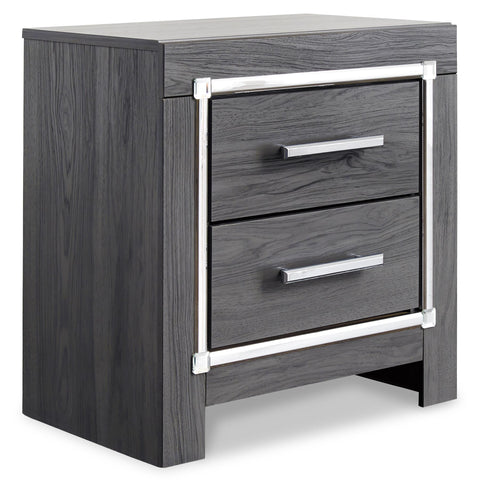 Lodanna Panel Bed with Mirrored Dresser and Nightstand