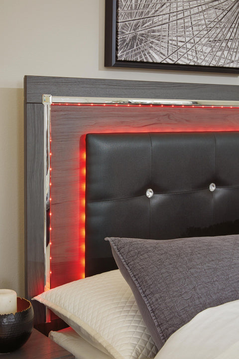 Lodanna Upholstered Storage Bed, Dresser and Mirror