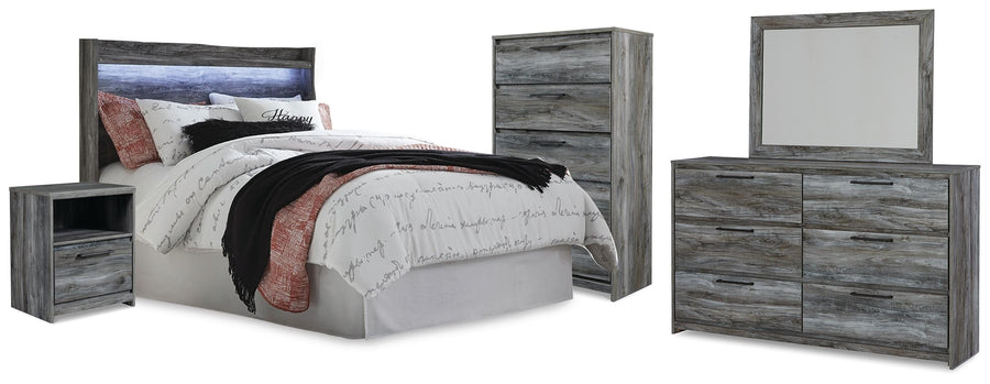 Seagrant Panel Headboard, Dresser, Mirror, Chest and Nightstand