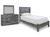 Baystorm Panel Bed with Mirrored Dresser