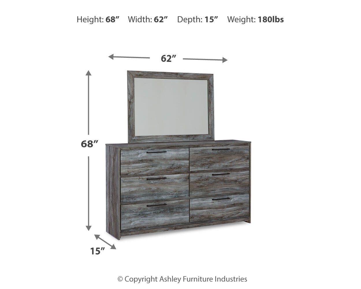 Baystorm Panel Bed, Dresser, Mirror and Nightstand