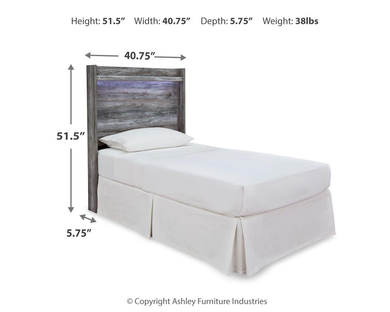 Baystorm Panel Headboard Bed, Dresser, Mirror and Nightstand
