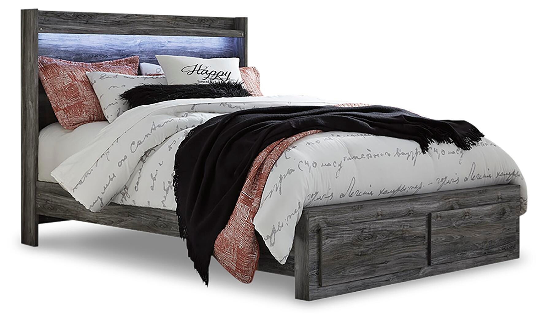 Baystorm Panel Storage Bed, Dresser, Mirror, Chest and Nightstand