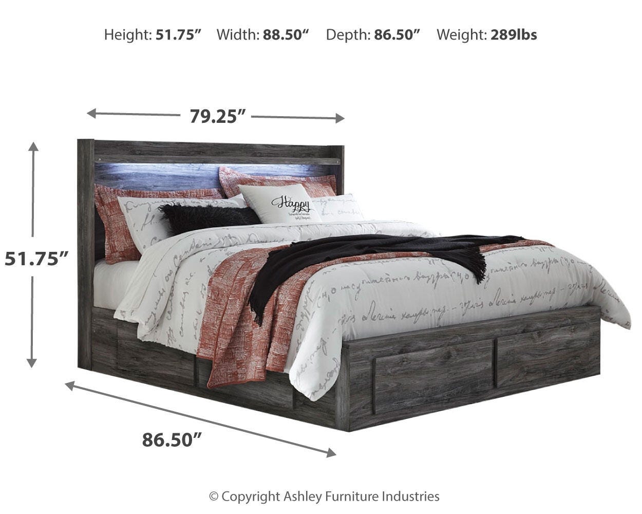 Seagrant Panel Storage Bed, Dresser, Mirror, Chest and Nightstand