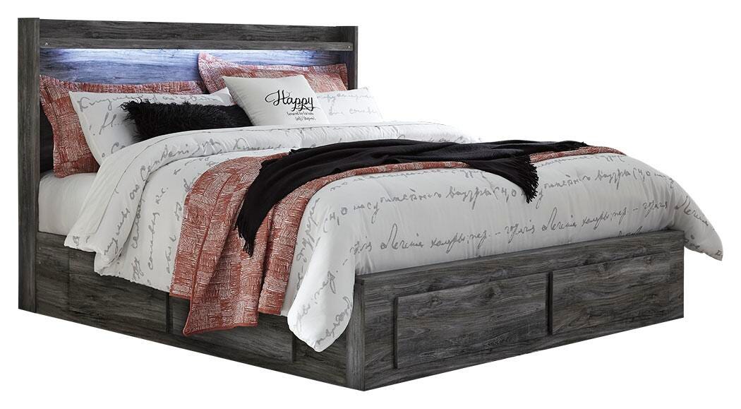 Baystorm Panel Bed with 4 Storage Drawers and Dresser