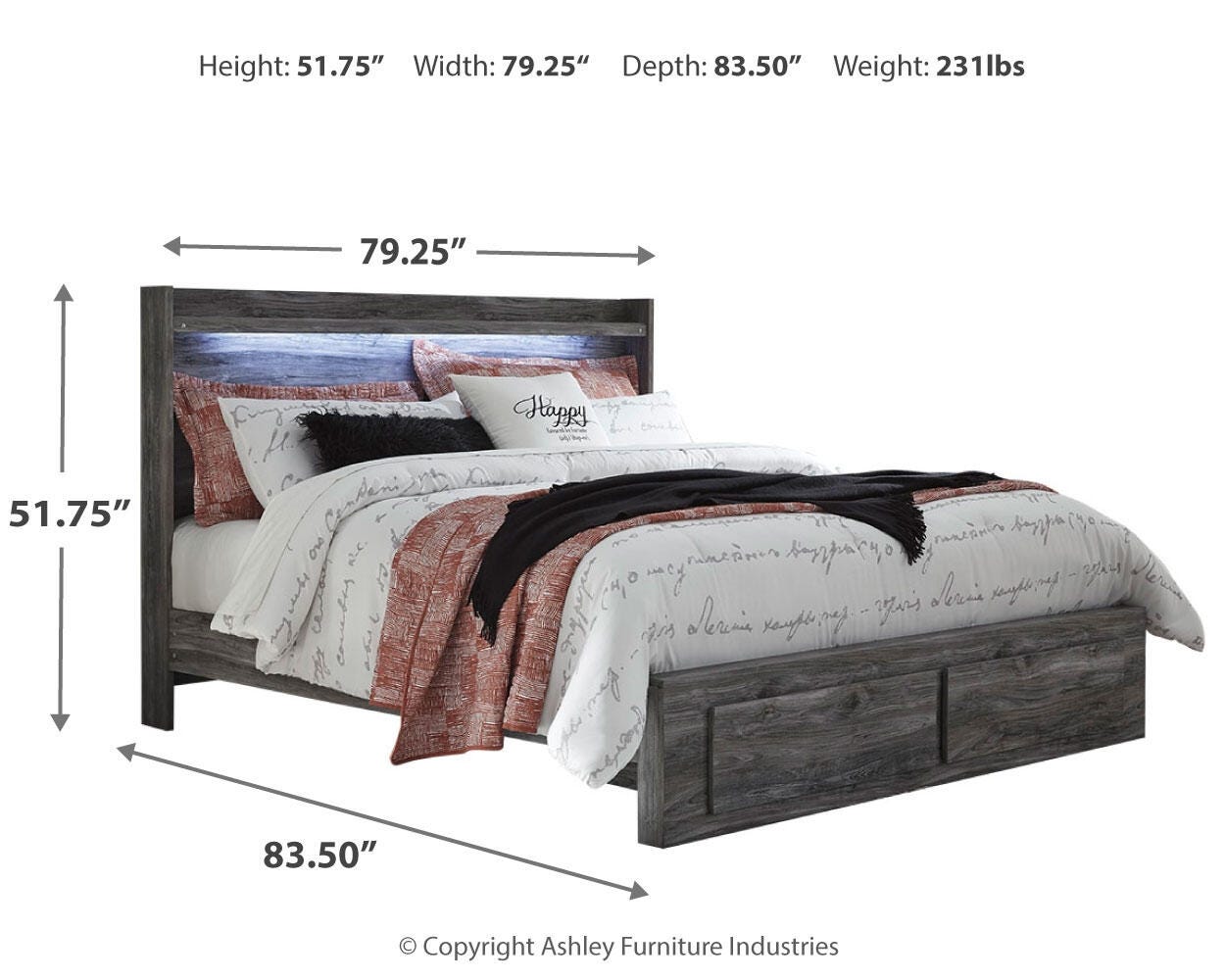 Baystorm Panel Storage Bed, Dresser, Chest and 2 Nightstands