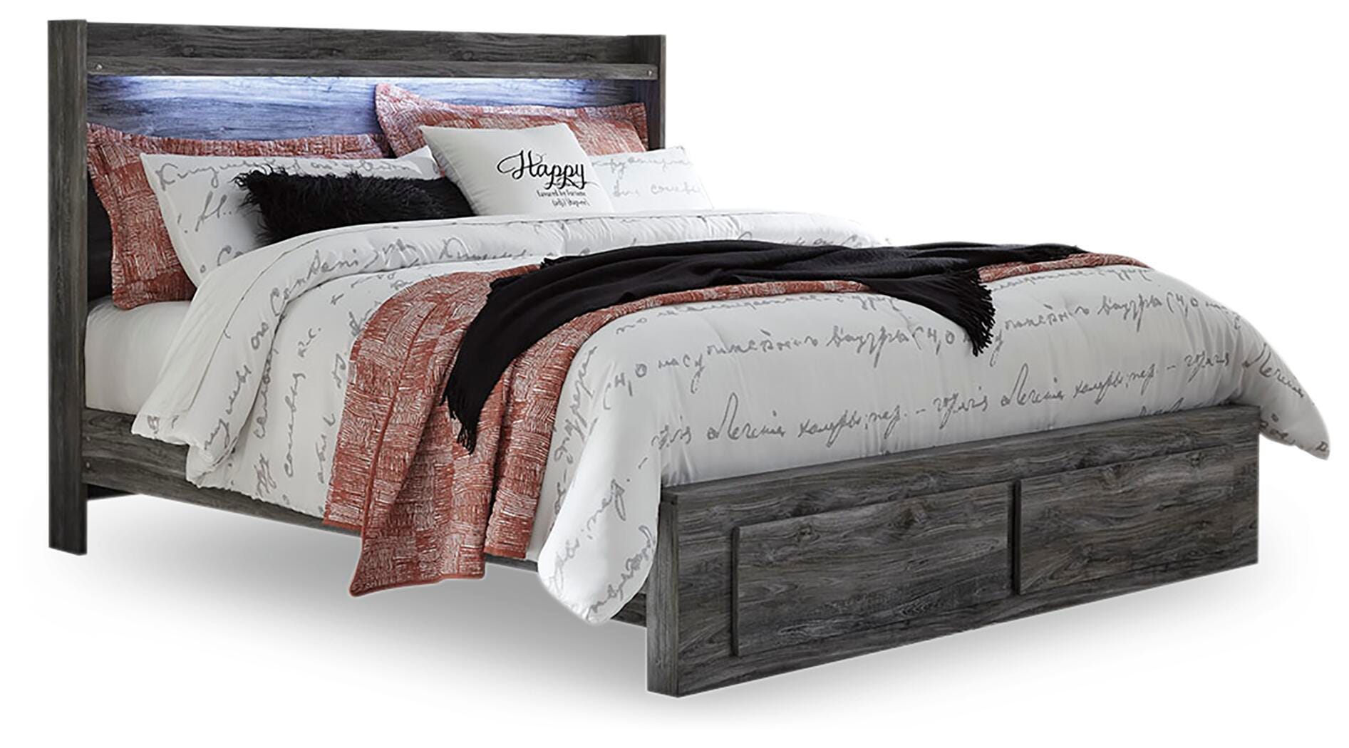 Baystorm Panel Storage Bed, Dresser and 2 Nightstands