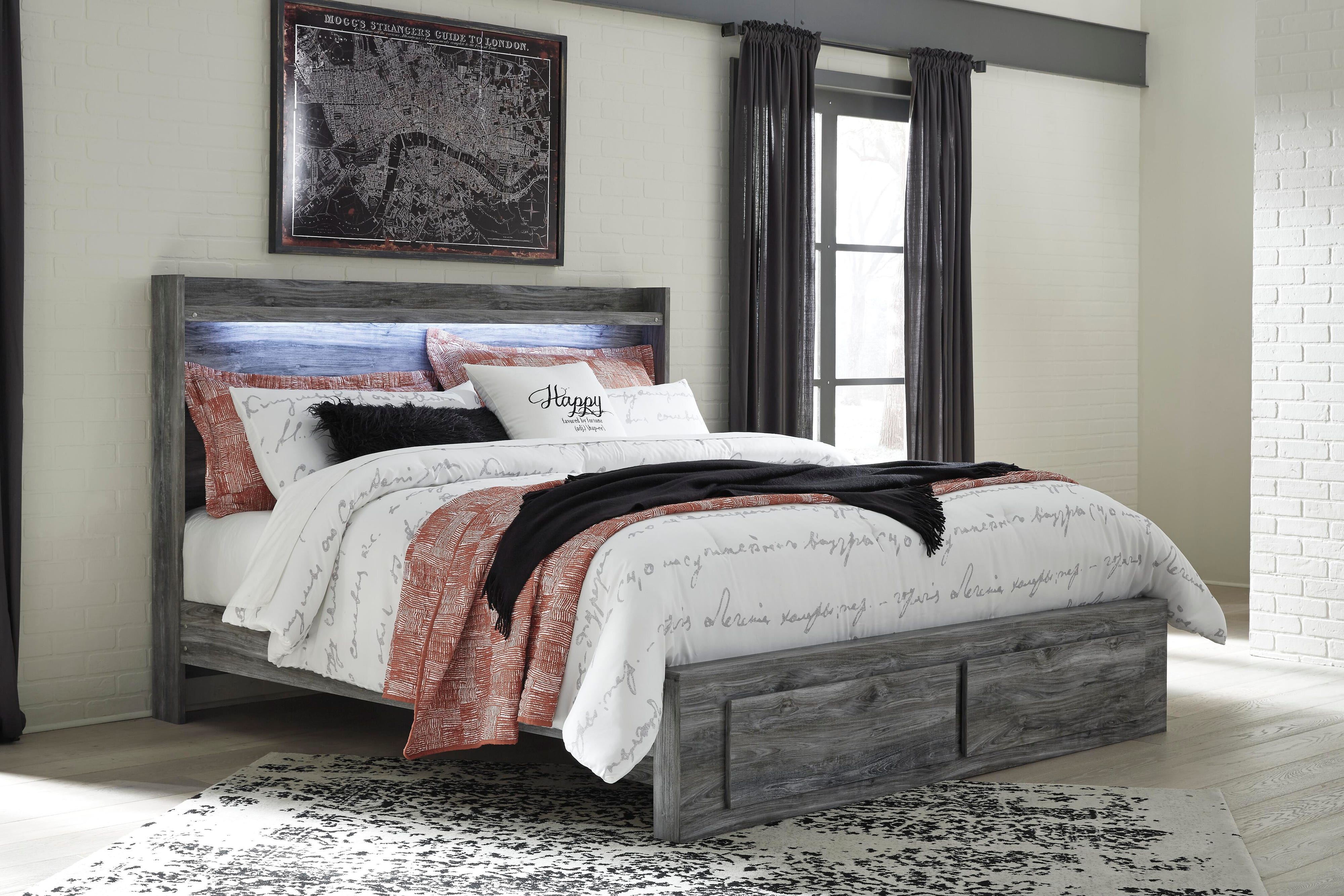Seagrant Panel Storage Bed, Dresser, Chest and 2 Nightstands