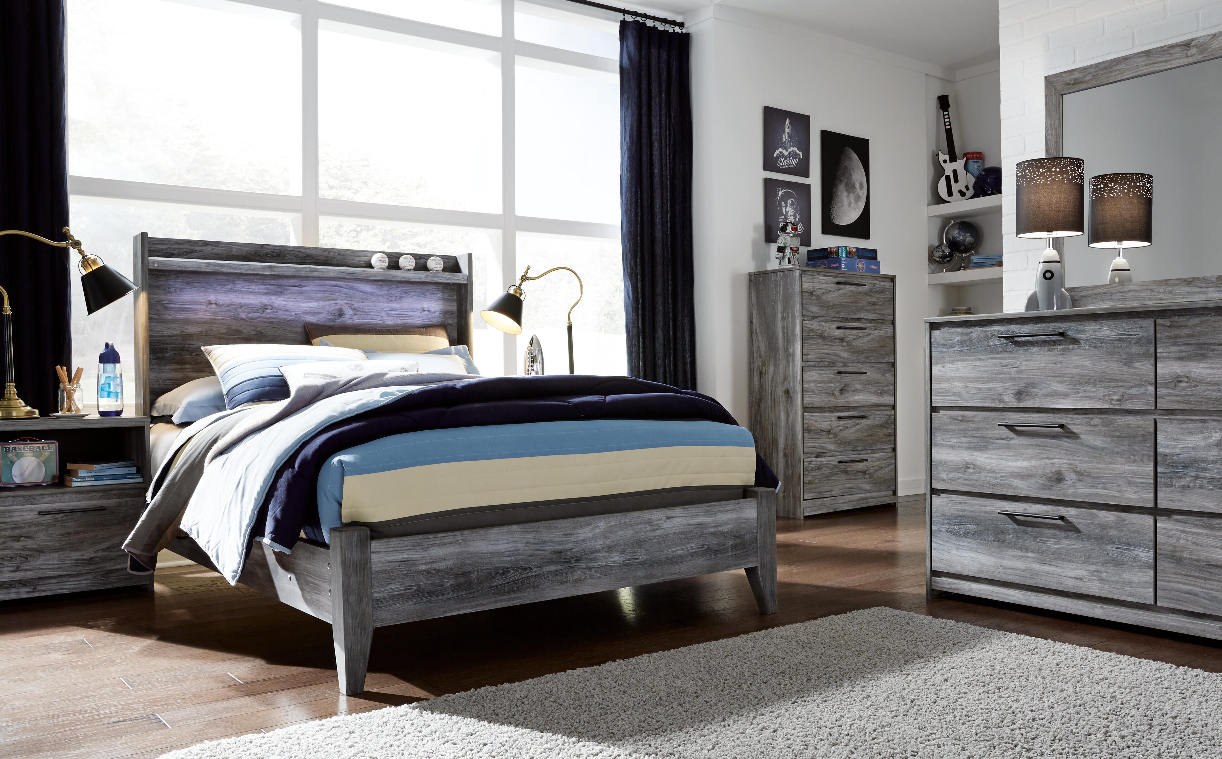 Seagrant Panel Bed and Dresser