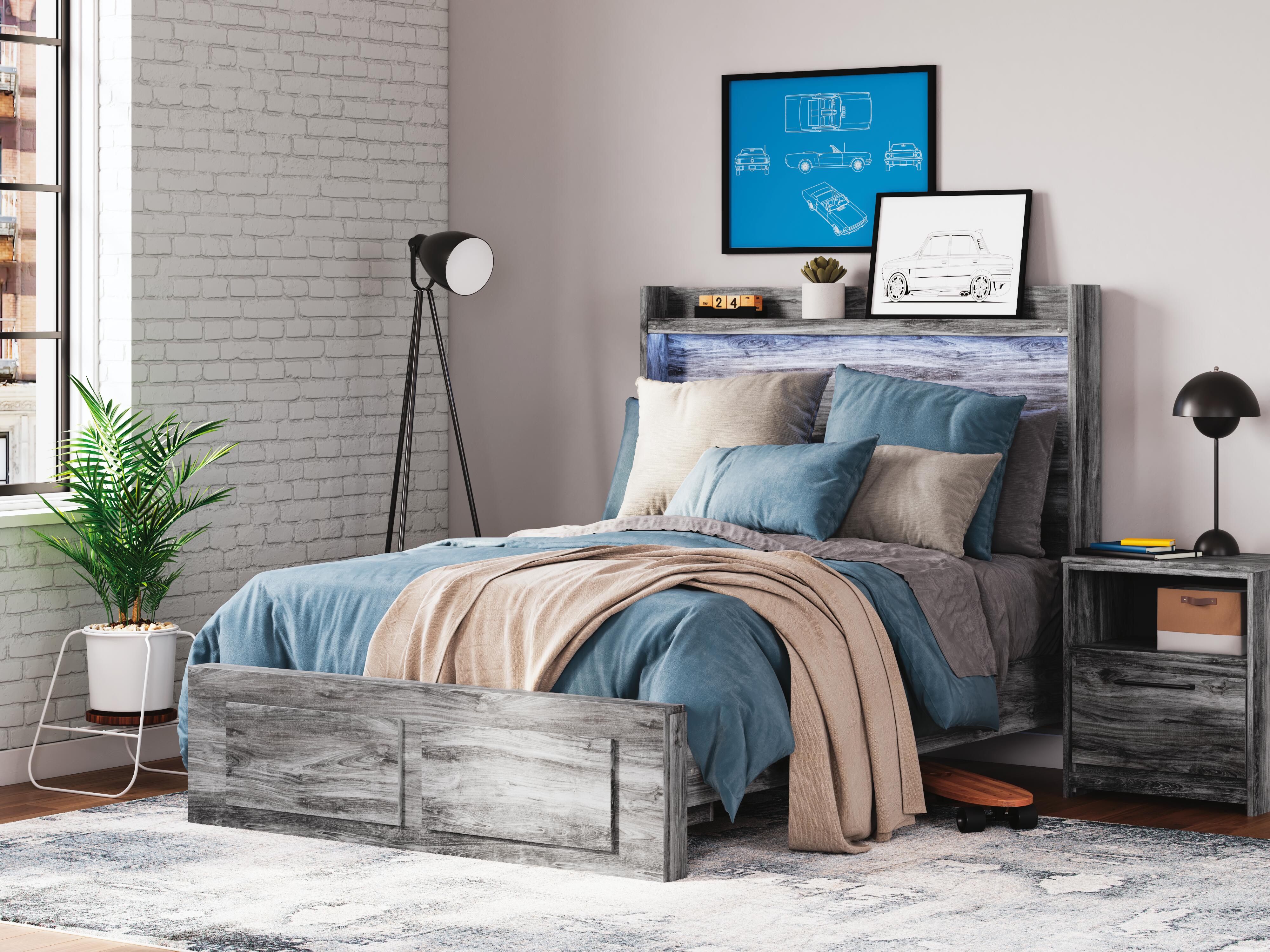 Seagrant Storage Bed, Dresser, Mirror and Nightstand