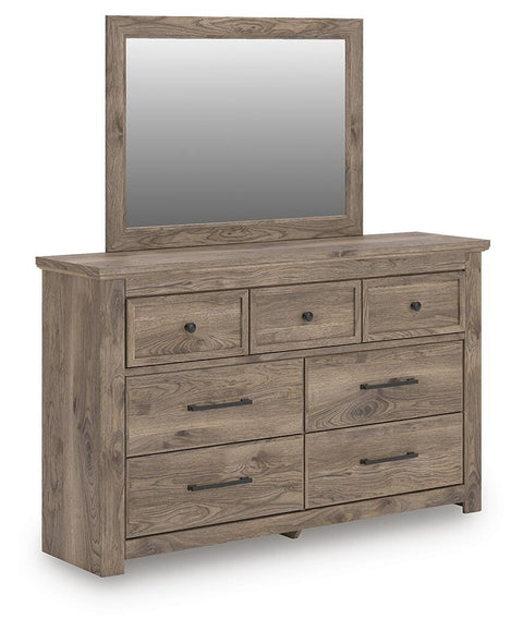 Rusticott Panel Bed, Dresser and Mirror