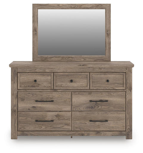 Rusticott Panel Bed, Dresser and Mirror