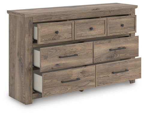 Rusticott Poster Bed with Dresser and Chest