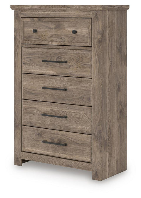 Rusticott Poster Bed with Dresser and Chest