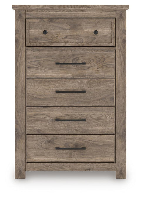 Rusticott Poster Bed with Dresser and Chest
