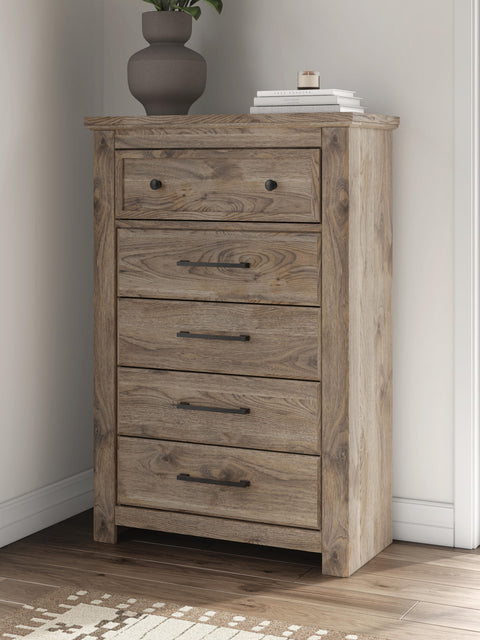 Rusticott Poster Bed with Dresser and Chest