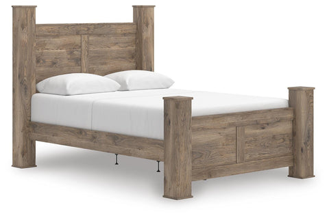 Rusticott Poster Bed with Dresser and Chest
