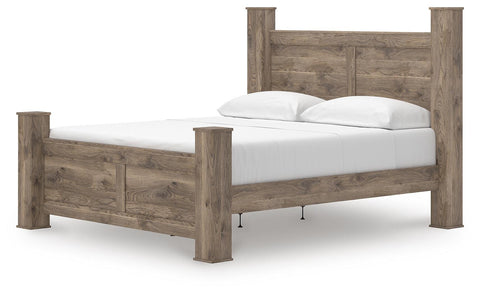 Rusticott Poster Bed with Dresser and Chest