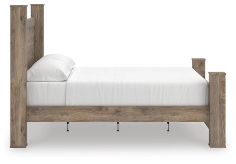 Rusticott Poster Bed with Dresser and Chest
