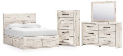 Whitaker Panel Storage Bed, Dresser, Mirror and Chest