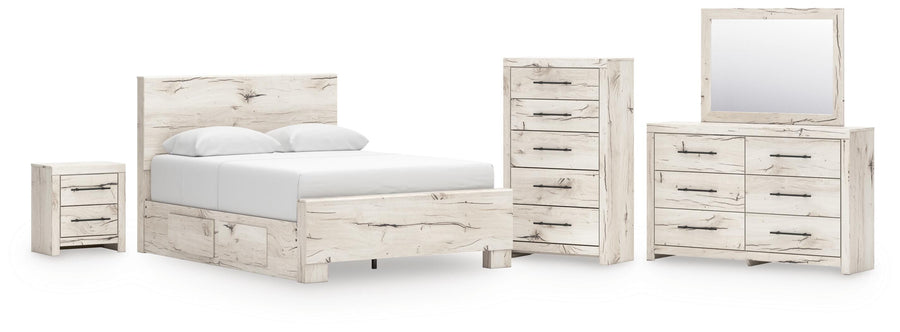 Whitaker Panel Bed with Storage, Dresser, Mirror, Chest and Nightstand