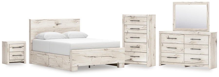 Whitaker Panel Bed with Storage, Dresser, Mirror, Chest and Nightstand