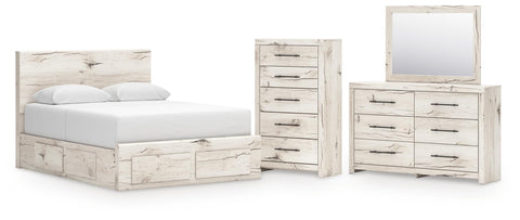 Whitaker Panel Storage Bed, Dresser, Mirror and Chest