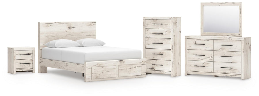 Whitaker Panel Storage Bed, Dresser, Mirror, Chest and Nightstand