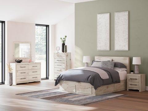 Whitaker Panel Storage Bed, Dresser and Mirror