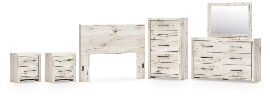 Whitaker Panel Headboard, Dresser, Mirror, Chest and 2 Nightstands