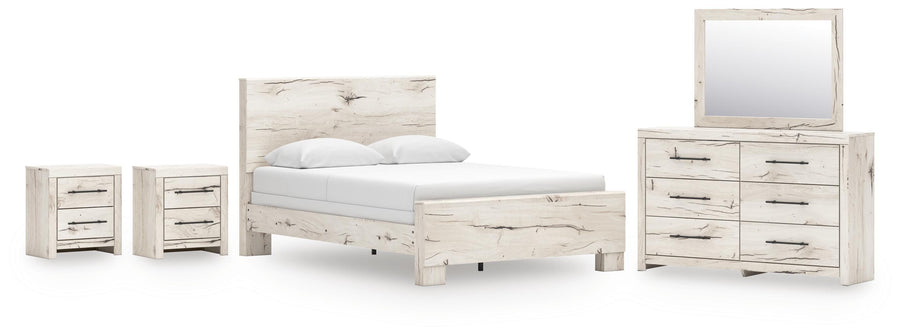Whitaker Panel Bed, Dresser, Mirror and 2 Nightstands