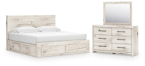 Whitaker Panel Storage Bed, Dresser and Mirror