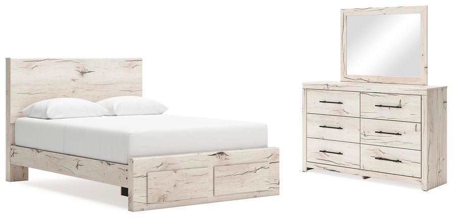 Whitaker Panel Storage Bed, Dresser and Mirror