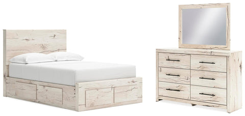 Whitaker Panel Storage Bed, Dresser and Mirror