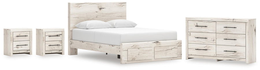 Whitaker Panel Storage Bed, Dresser and 2 Nightstands