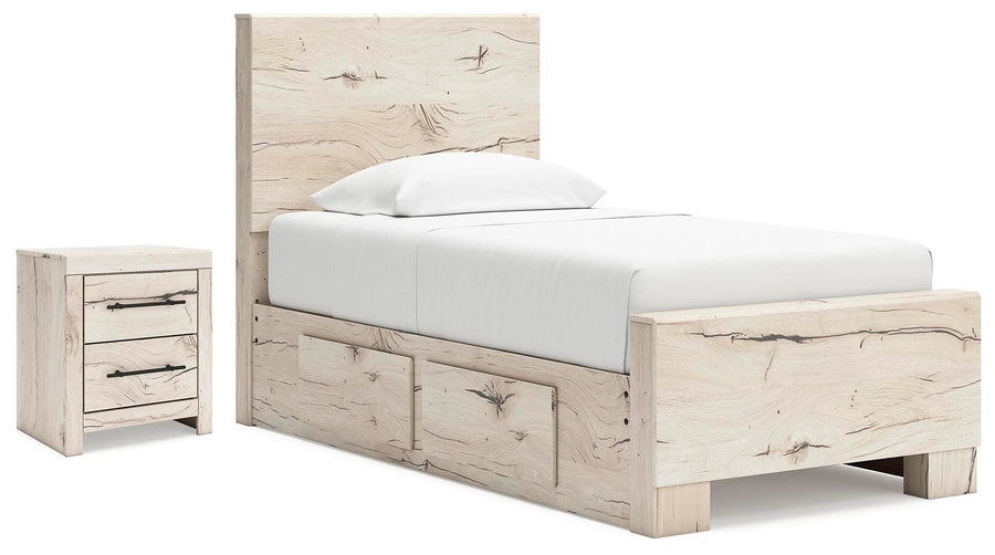 Whitaker Panel Bed with Storage and Nightstand