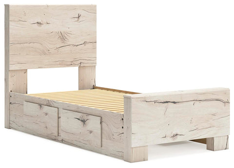 Whitaker Panel Bed with Storage, Dresser and Mirror