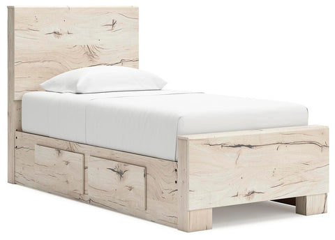 Whitaker Panel Bed with Storage, Dresser and Mirror