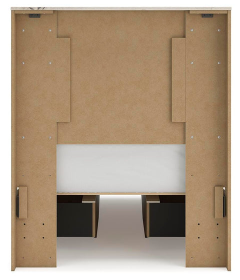 Whitaker Panel Bed with Storage, Dresser and Mirror