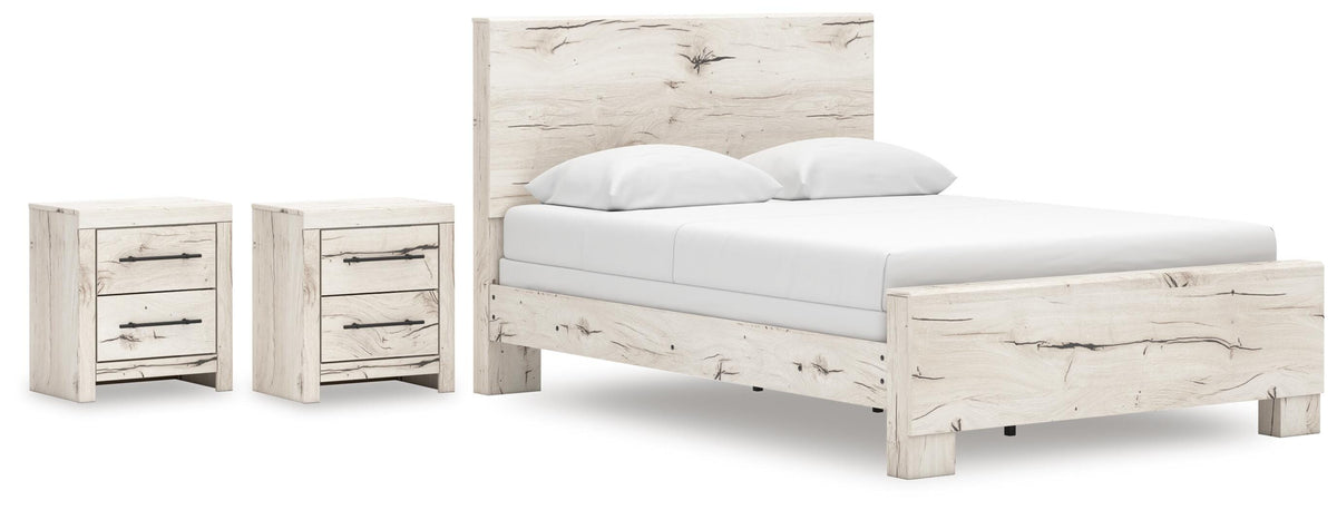 Whitaker Panel Bed and 2 Nightstands
